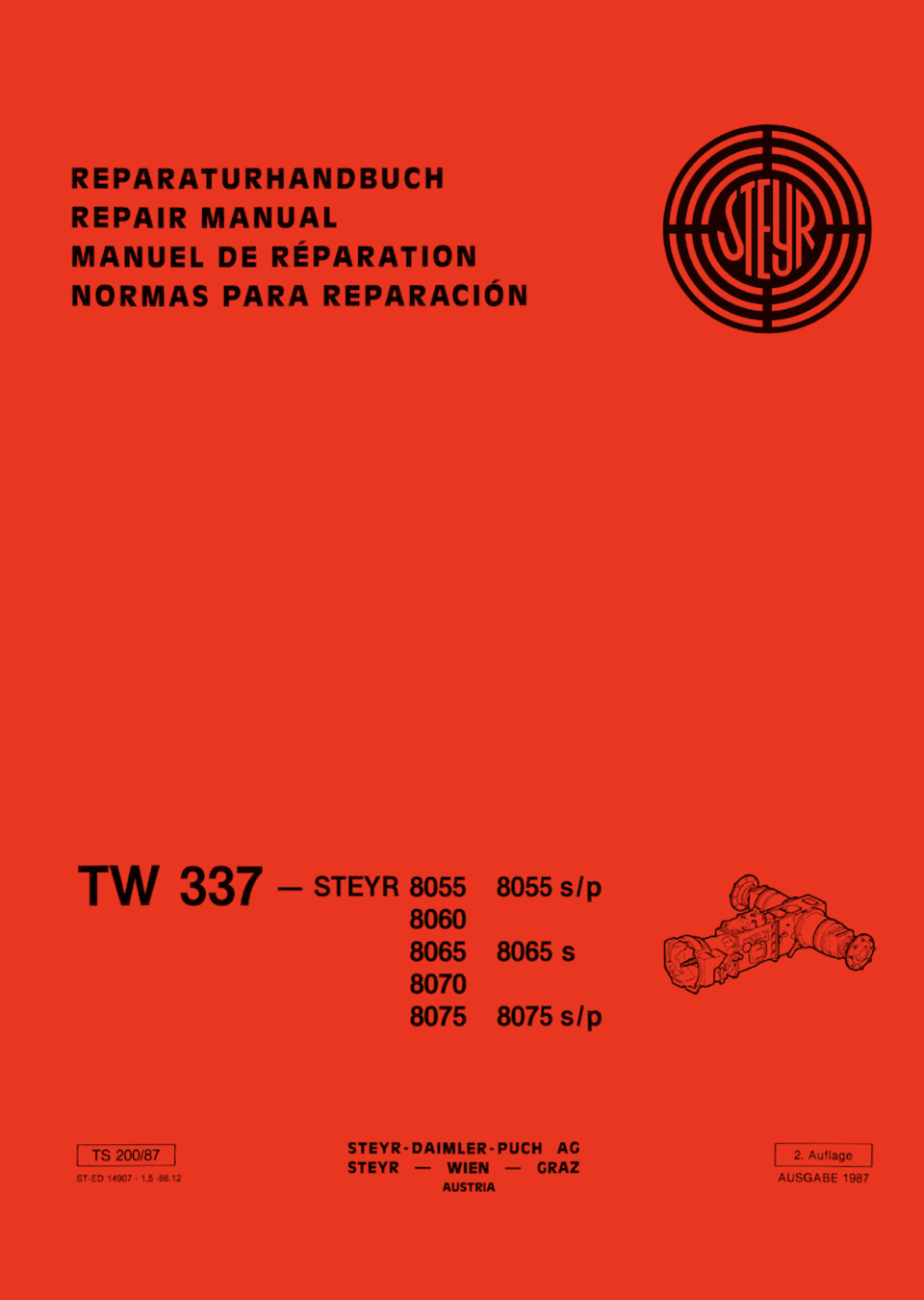 Reparaturhandbuch Steyr Getriebe TW337, Steyr - Oldtimer-Traktor  Ersatzteile Shop - Gady Family